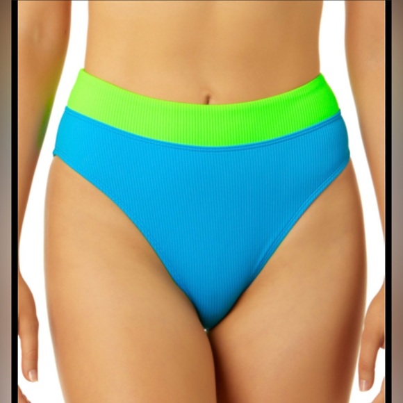 - NWT Salt + Cove Juniors' Banded High-Waist Ribbed Bikini Bottoms Medium - Picture 1 of 8